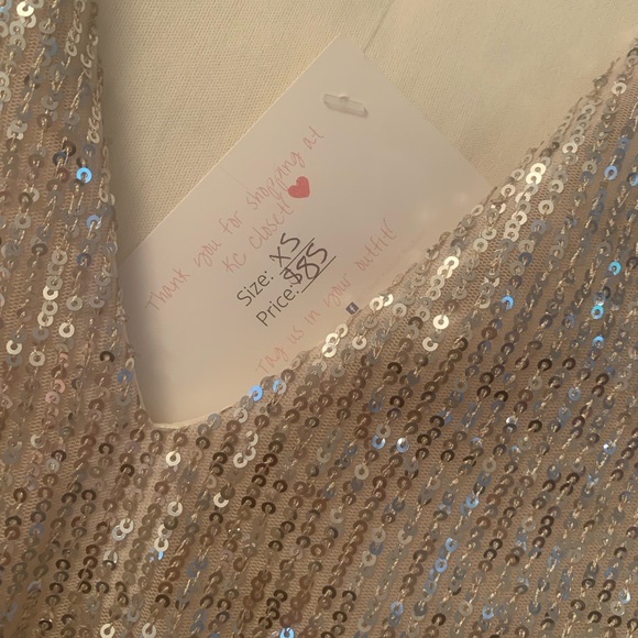 Brand new with tags! Gold sequin dress - Picture 3 of 7
